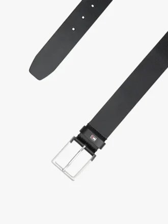 Square Buckle Smooth Leather Belt