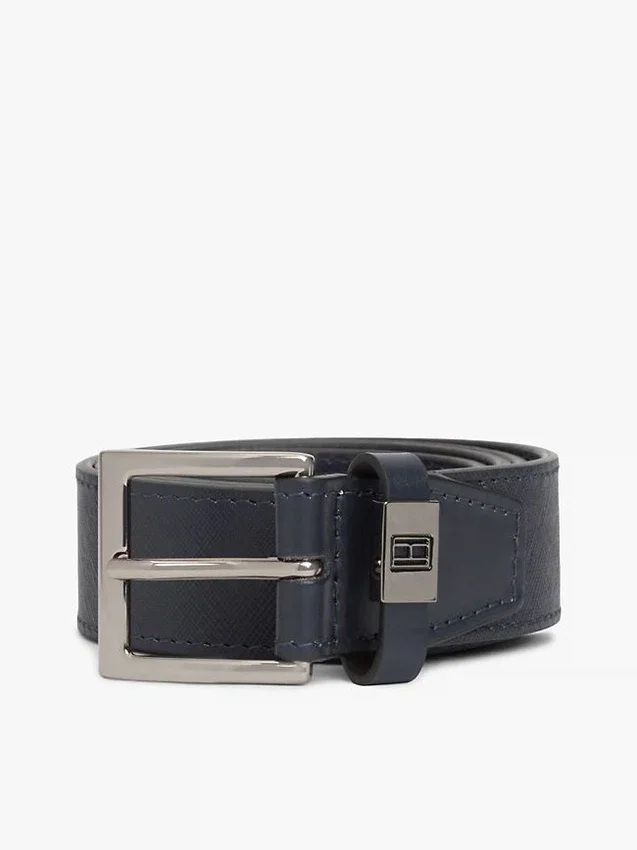 Square Buckle Textured Leather Belt Square Buckle Textured Leather Belt