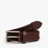 Square Buckle Woven Leather Belt Square Buckle Woven Leather Belt