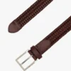 Square Buckle Woven Leather Belt Square Buckle Woven Leather Belt