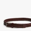 Square Buckle Woven Leather Belt Square Buckle Woven Leather Belt