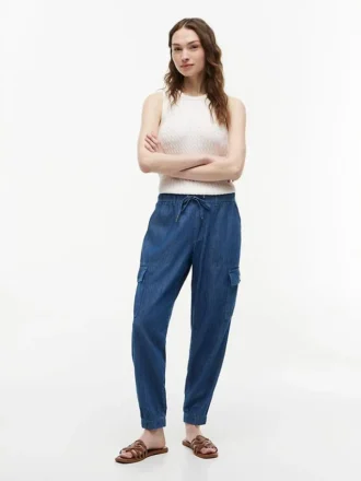 Stretch-Cotton Cargo Jogger