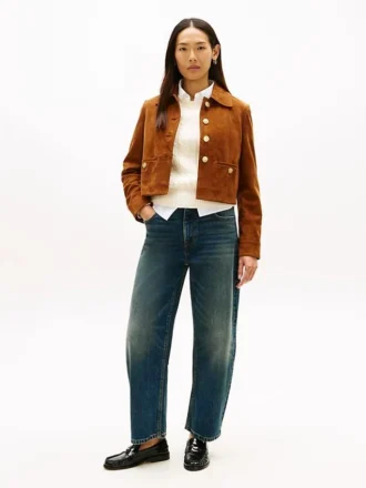 Stretch High-Rise Barrel Jean