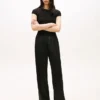 Stretch Satin Pull-On Wide-Leg Pant Stretch Satin Pull-On Wide-Leg Pant