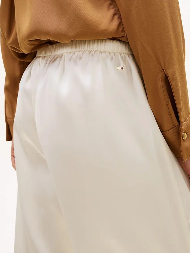 Stretch Satin Pull-On Wide-Leg Pant Stretch Satin Pull-On Wide-Leg Pant