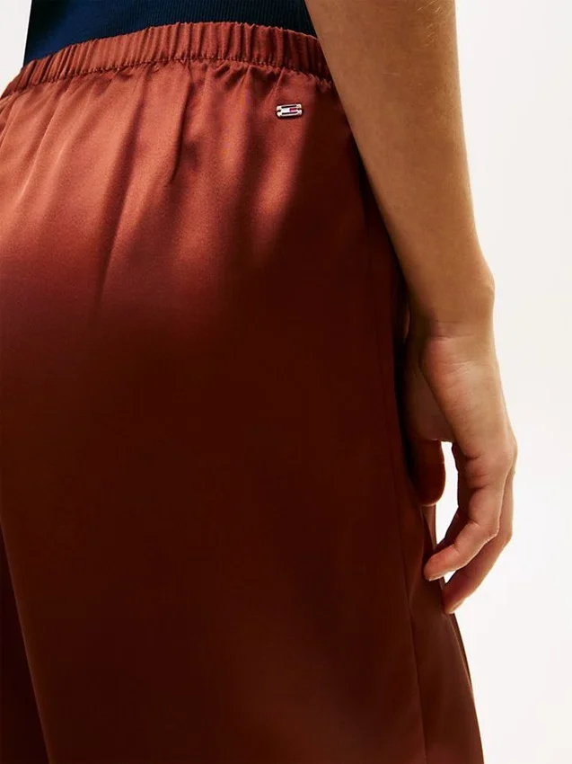 Stretch Satin Pull-On Wide-Leg Pant Stretch Satin Pull-On Wide-Leg Pant