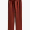Stretch Satin Pull-On Wide-Leg Pant Stretch Satin Pull-On Wide-Leg Pant