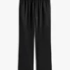 Stretch Satin Pull-On Wide-Leg Pant Stretch Satin Pull-On Wide-Leg Pant