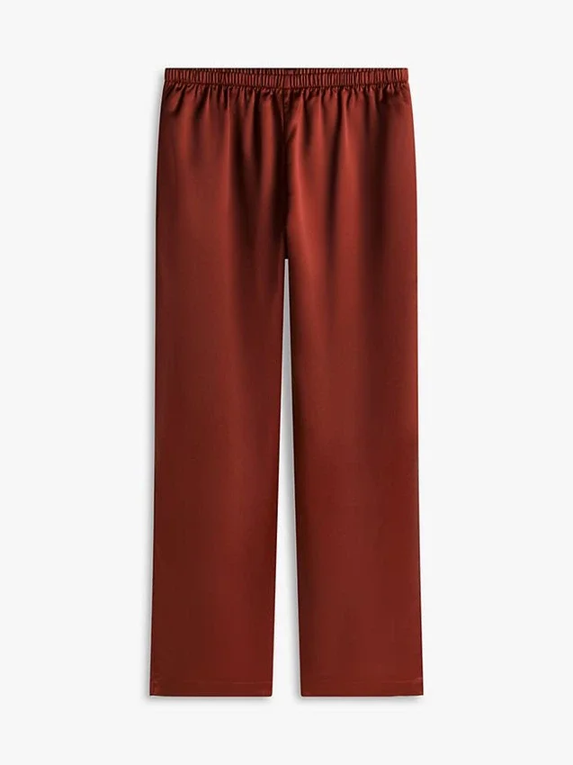 Stretch Satin Pull-On Wide-Leg Pant Stretch Satin Pull-On Wide-Leg Pant
