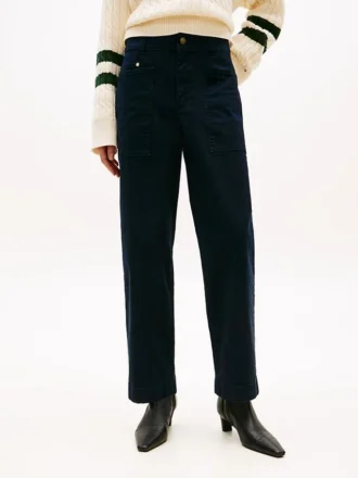 Stretch Wide Leg Utility Pant