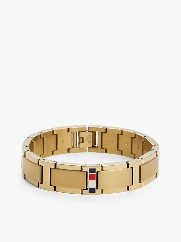 Stripe Accent Flat-Link Bracelet Stripe Accent Flat-Link Bracelet