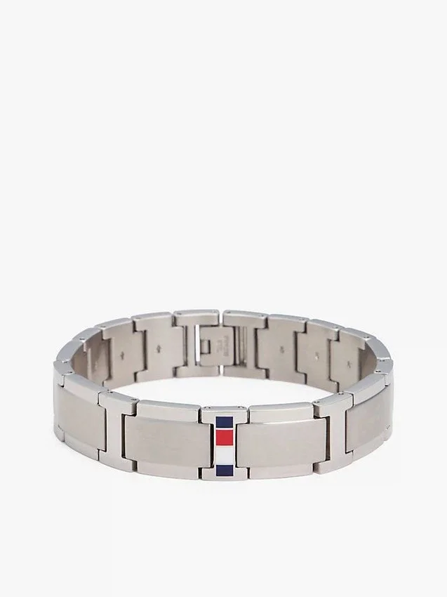 Stripe Accent Flat-Link Bracelet Stripe Accent Flat-Link Bracelet