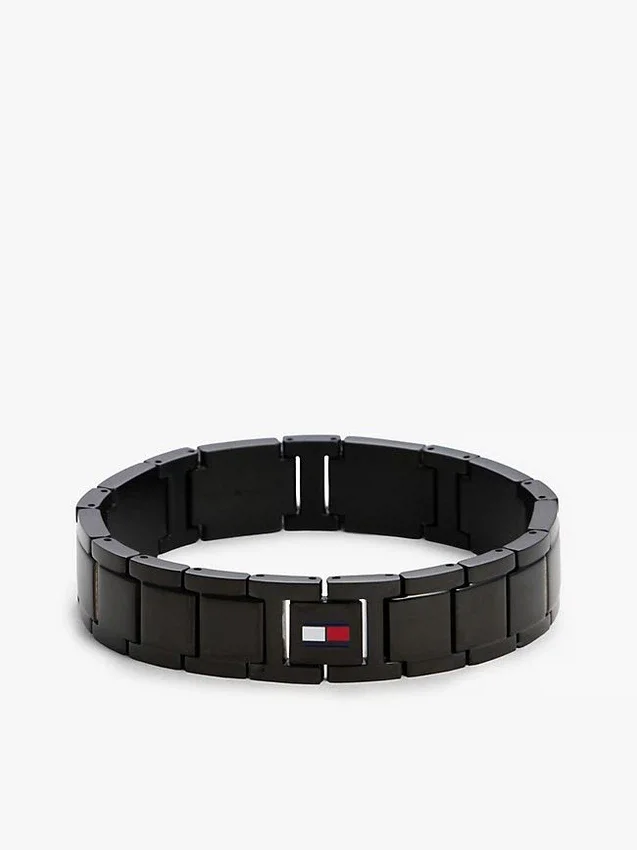 Stripe Accent Flat-Link Bracelet Stripe Accent Flat-Link Bracelet