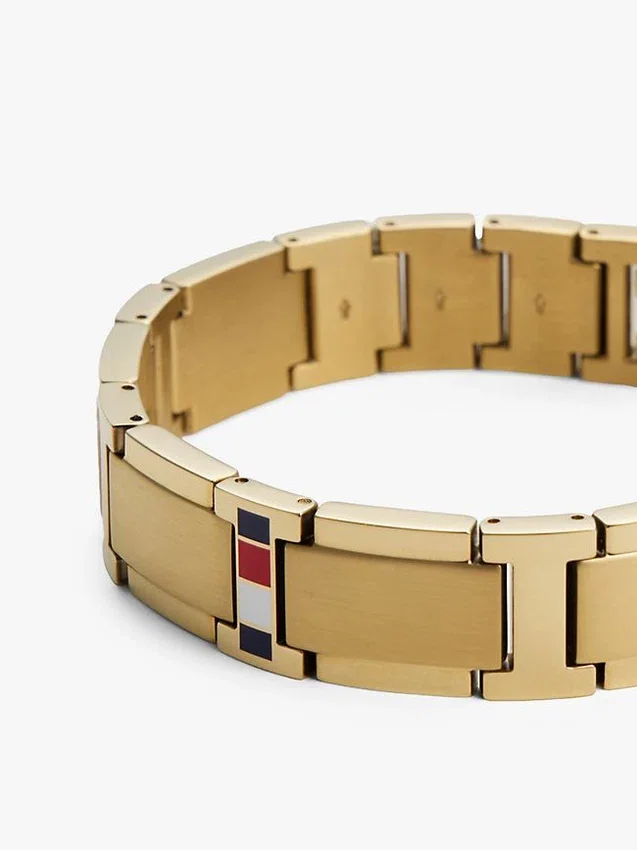 Stripe Accent Flat-Link Bracelet Stripe Accent Flat-Link Bracelet