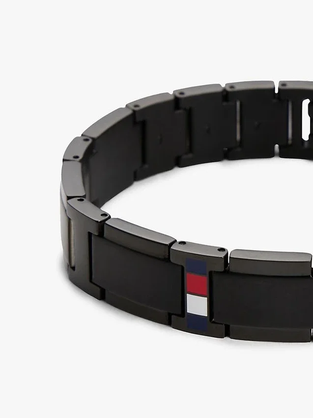 Stripe Accent Flat-Link Bracelet Stripe Accent Flat-Link Bracelet