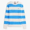 Stripe Cable Knit Sweater Stripe Cable Knit Sweater