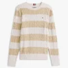 Stripe Cable Knit Sweater Stripe Cable Knit Sweater