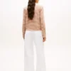 Stripe Cotton Interlock Cardigan T-Shirt