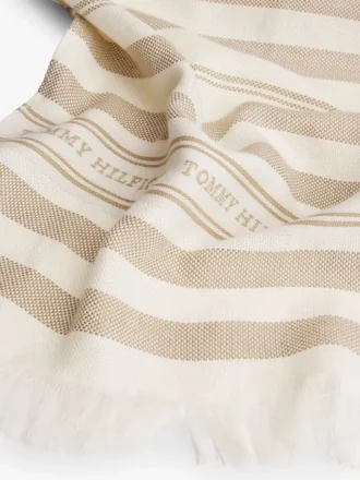 Stripe Cotton-Linen Blend Scarf