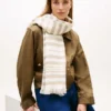 Stripe Cotton-Linen Blend Scarf
