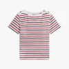 Stripe Gold-Button Interlock T-Shirt Stripe Gold-Button Interlock T-Shirt