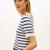 Stripe Lightweight Short-Sleeve Sweater Stripe Lightweight Short-Sleeve Sweater