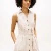 Stripe Linen-Cotton Blend Shirtdress Stripe Linen-Cotton Blend Shirtdress