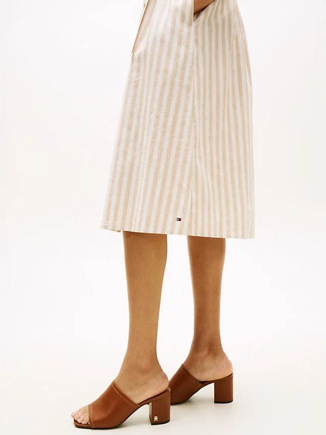Stripe Linen-Cotton Blend Shirtdress Stripe Linen-Cotton Blend Shirtdress