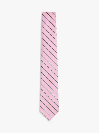 Stripe Linen-Silk Blend Tie