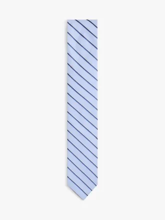 Stripe Linen-Silk Blend Tie