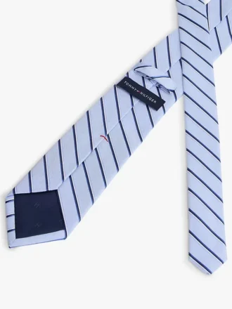 Stripe Linen-Silk Blend Tie