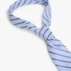 Stripe Linen-Silk Blend Tie
