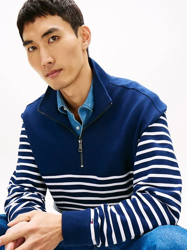Stripe Quarter-Zip Sweatshirt Stripe Quarter-Zip Sweatshirt