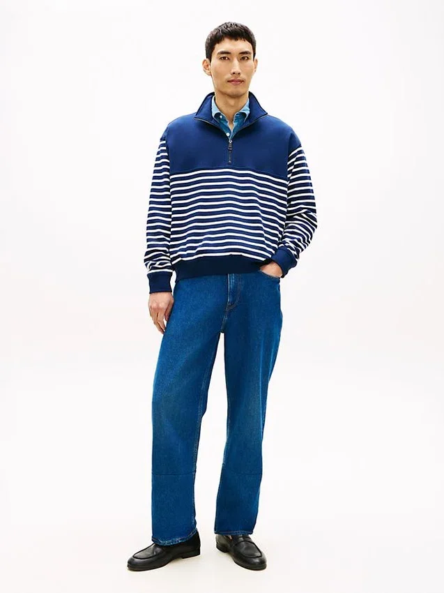 Stripe Quarter-Zip Sweatshirt Stripe Quarter-Zip Sweatshirt