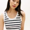 Stripe Rib-Knit Tank Top