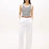 Stripe Rib-Knit Tank Top
