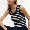 Stripe Rib-Knit Tank Top