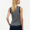 Stripe Rib-Knit Tank Top