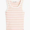 Stripe Rib-Knit Tank Top