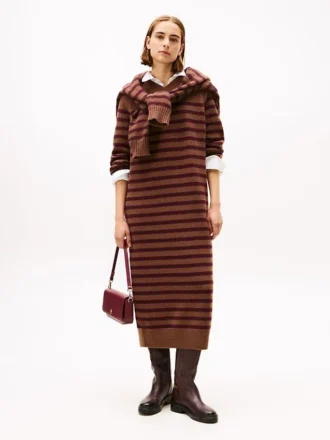 Stripe Wool-Cashmere Sweater Dress