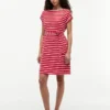 Striped Belted Stretch-Cotton Dress