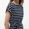 Striped Belted Stretch-Cotton Dress Striped Belted Stretch-Cotton Dress