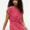 Striped Belted Stretch-Cotton Dress