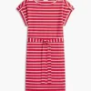 Striped Belted Stretch-Cotton Dress