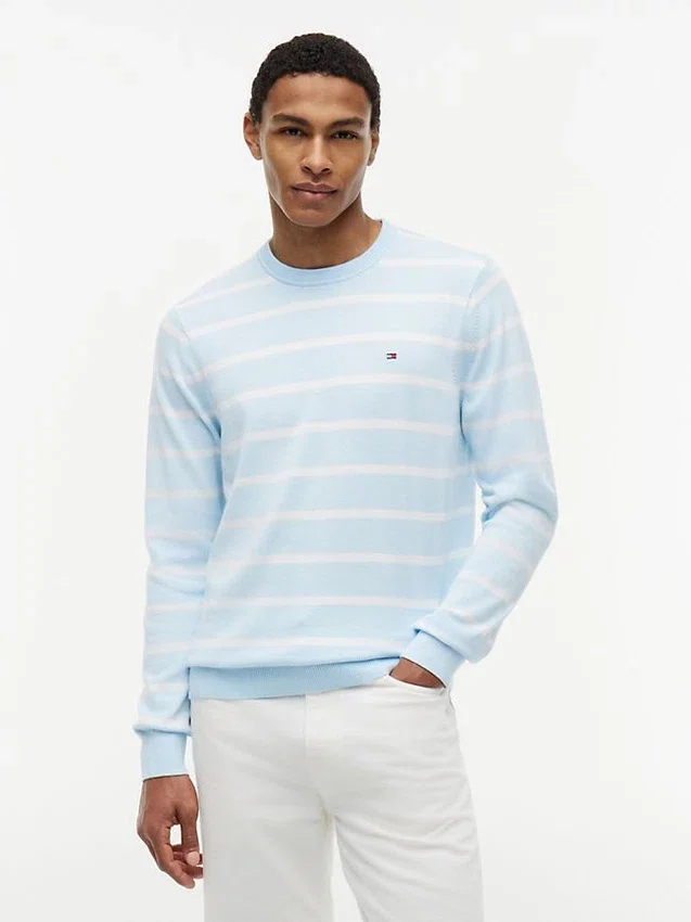 Striped Classic Crewneck Sweater Striped Classic Crewneck Sweater