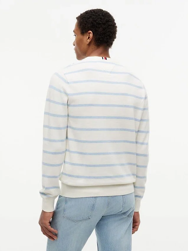 Striped Classic Crewneck Sweater Striped Classic Crewneck Sweater