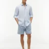 Striped Cotton-Linen Blend 7″ Short Striped Cotton-Linen Blend 7″ Short
