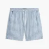 Striped Cotton-Linen Blend 7″ Short Striped Cotton-Linen Blend 7″ Short