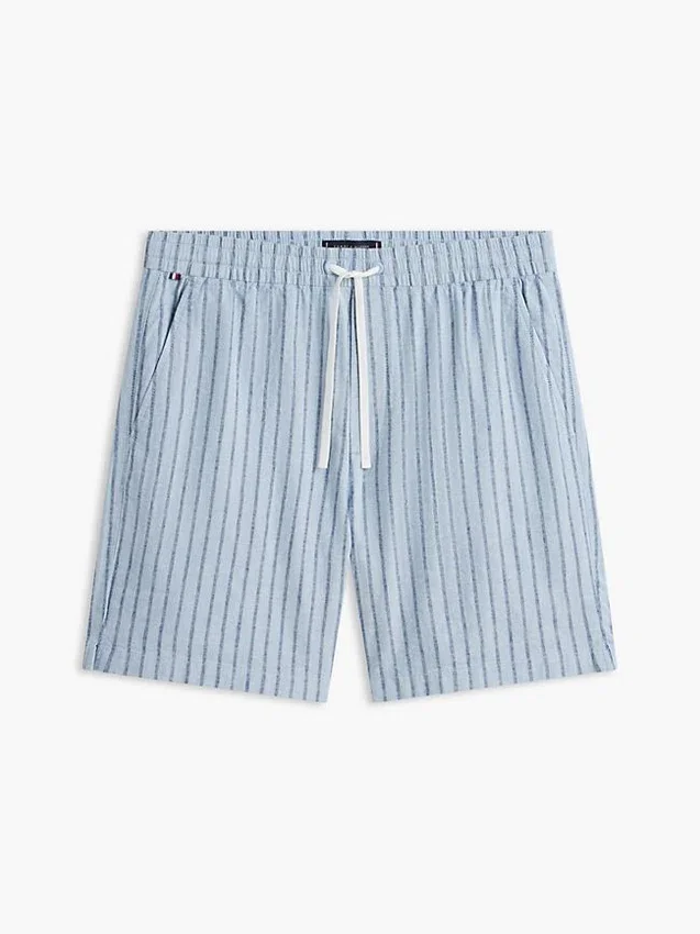 Striped Cotton-Linen Blend 7″ Short Striped Cotton-Linen Blend 7″ Short