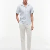 Striped Cotton-Linen Blend Camp Shirt Striped Cotton-Linen Blend Camp Shirt